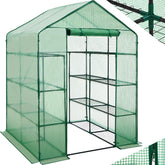 Sunula Robust Walk-In Multi-Tier Greenhouse 145x145x200 cm – 10 Adjustable Shelves, PE Cover, Steel Frame, Temperature Control, Rustproof & Expandable, Ideal for Balcony & Terrace